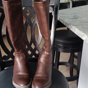 Brown  Knee-High Boots